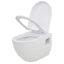 væghængt toilet med skjult cisterne keramik hvid