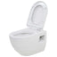 væghængt toilet med skjult cisterne keramik hvid