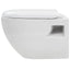 væghængt toilet med skjult cisterne keramik hvid