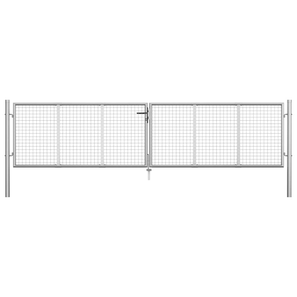 havelåge galvaniseret stål 400x75 cm sølv