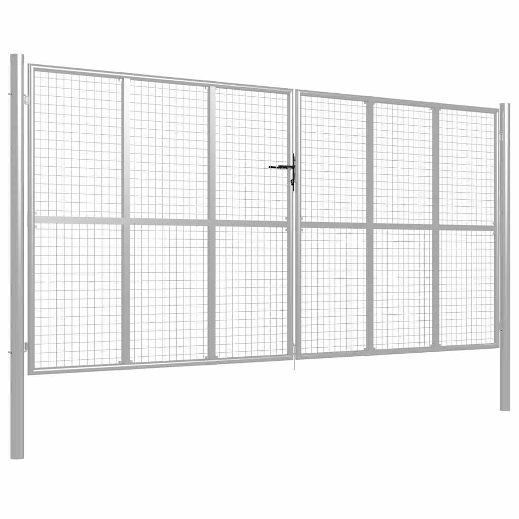 havelåge galvaniseret stål 400x200 cm sølv