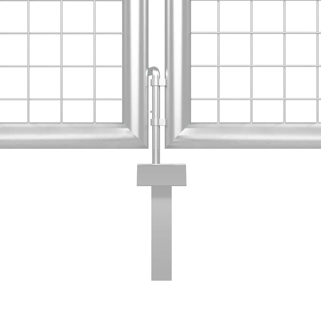 havelåge 350 x 100 cm stål sølvfarvet
