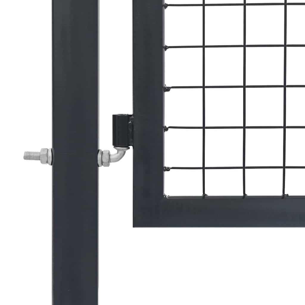 havelåge med stolper stål 350x120 cm antracitgrå