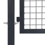 havelåge med stolper stål 350 x 140 cm antracitgrå