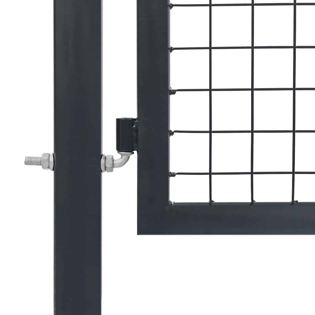 havelåge med stolper stål 350 x 140 cm antracitgrå