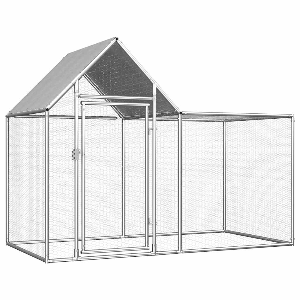 hønsegård 2x1x1,5 m galvaniseret stål billede
