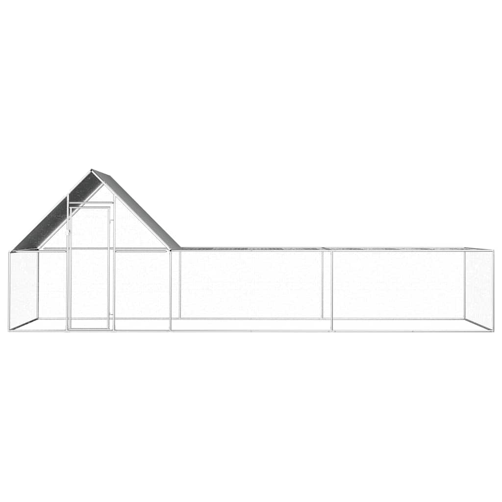 hønsegård 6x2x2 m galvaniseret stål