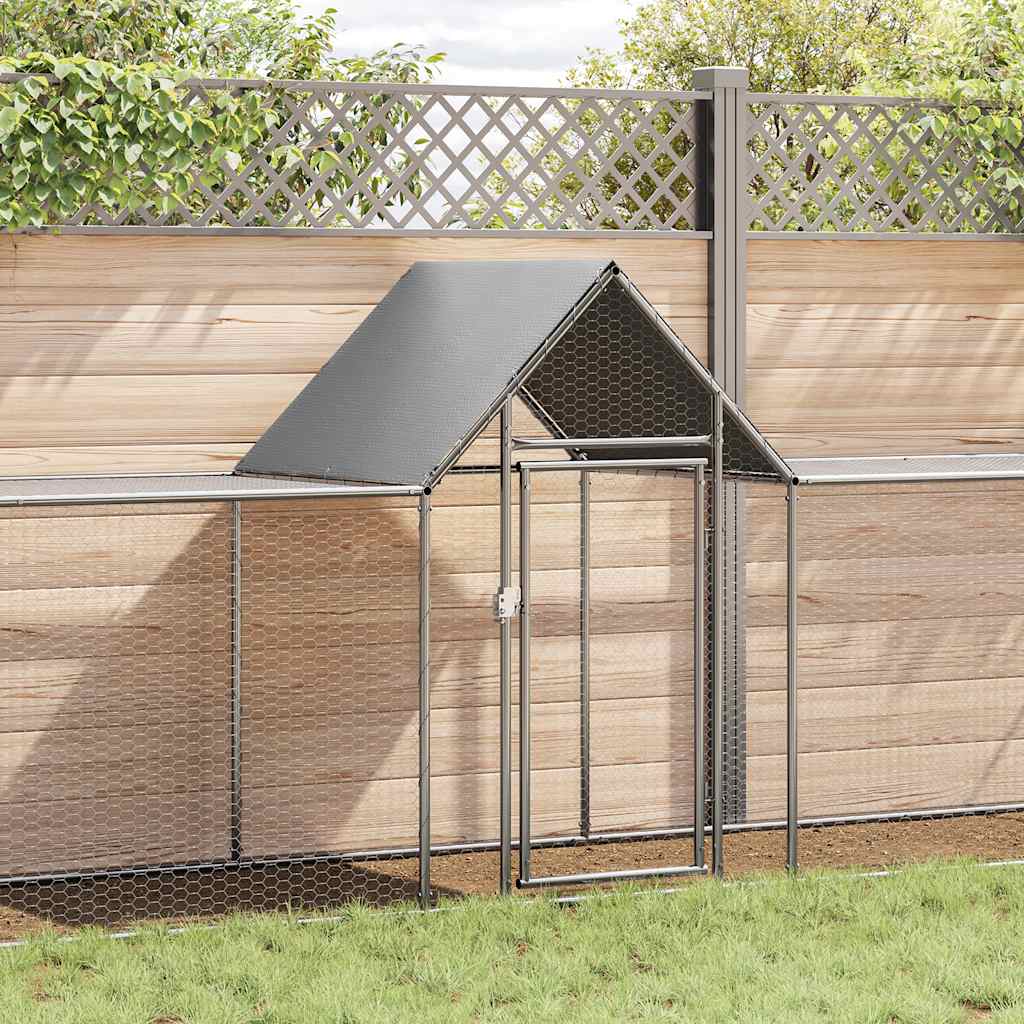 hønsegård 9x1x1,5 m galvaniseret stål billede