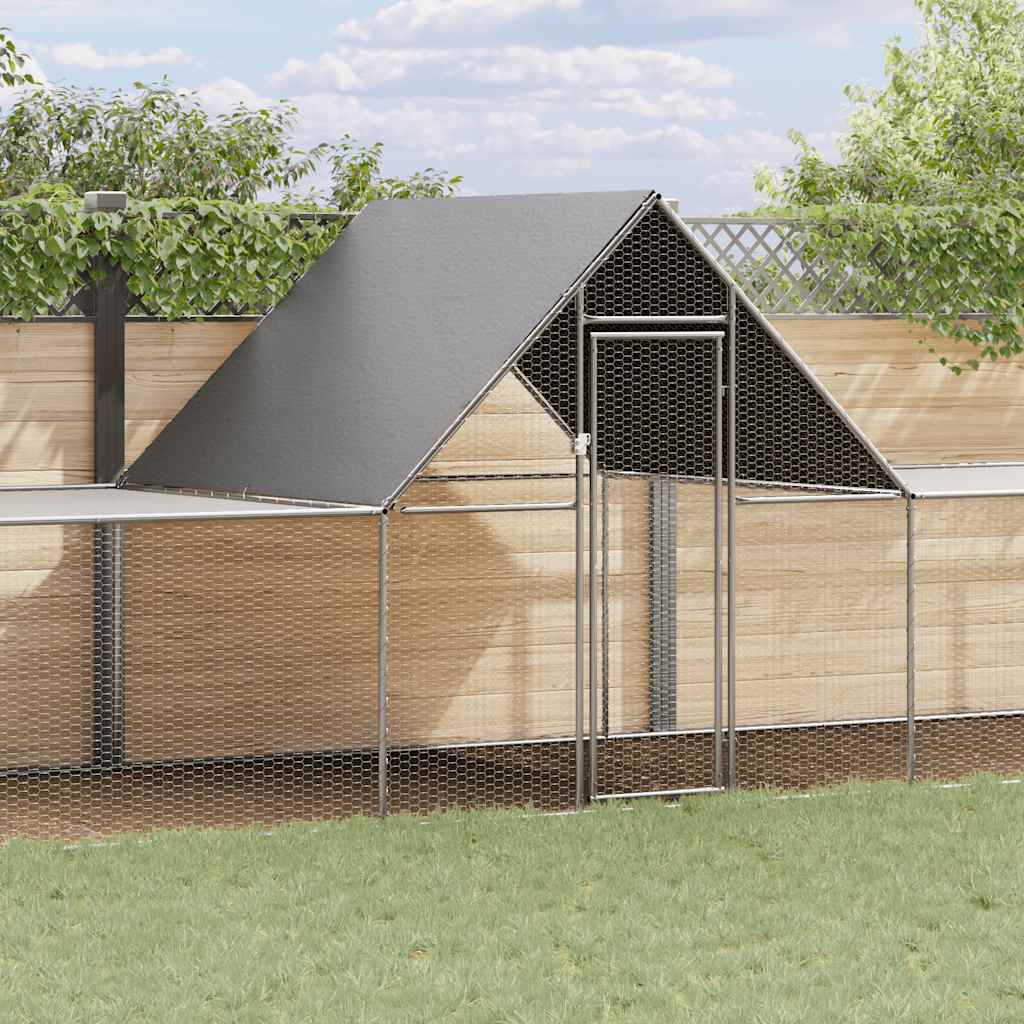 hønsegård 10x2x2 m galvaniseret stål billede