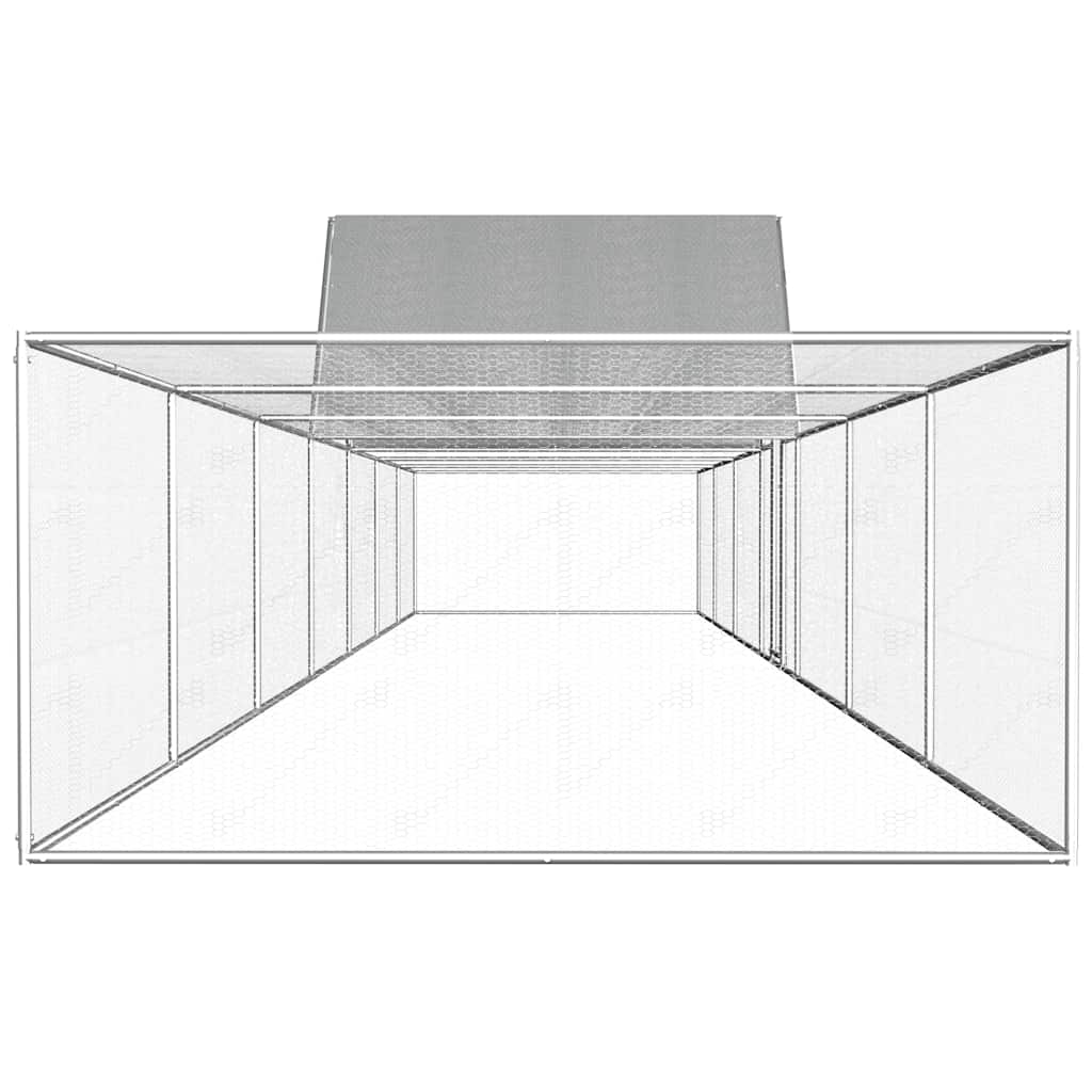 hønsegård 14x2x2 m galvaniseret stål