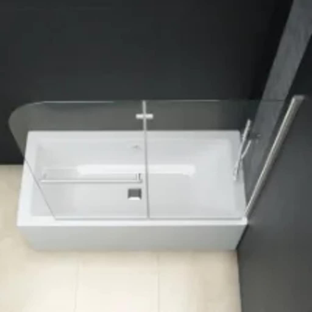 foldbar brusekabine 2 paneler ESG 95x140 cm