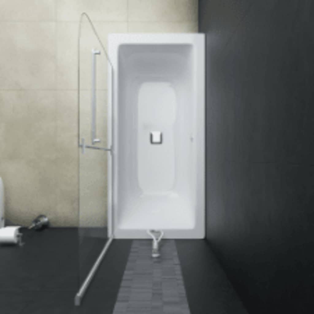 foldbar brusekabine 2 paneler ESG 95x140 cm