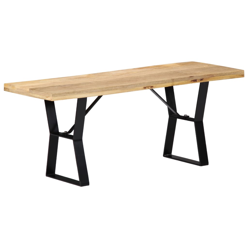 bænk i massivt mangotræ 110 cm