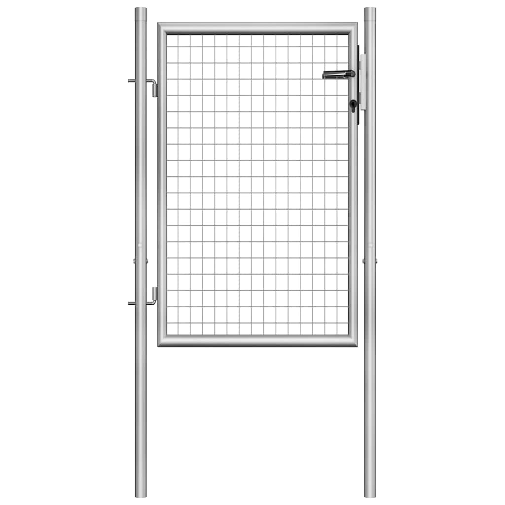 havelåge galvaniseret stål 100x100 cm sølv