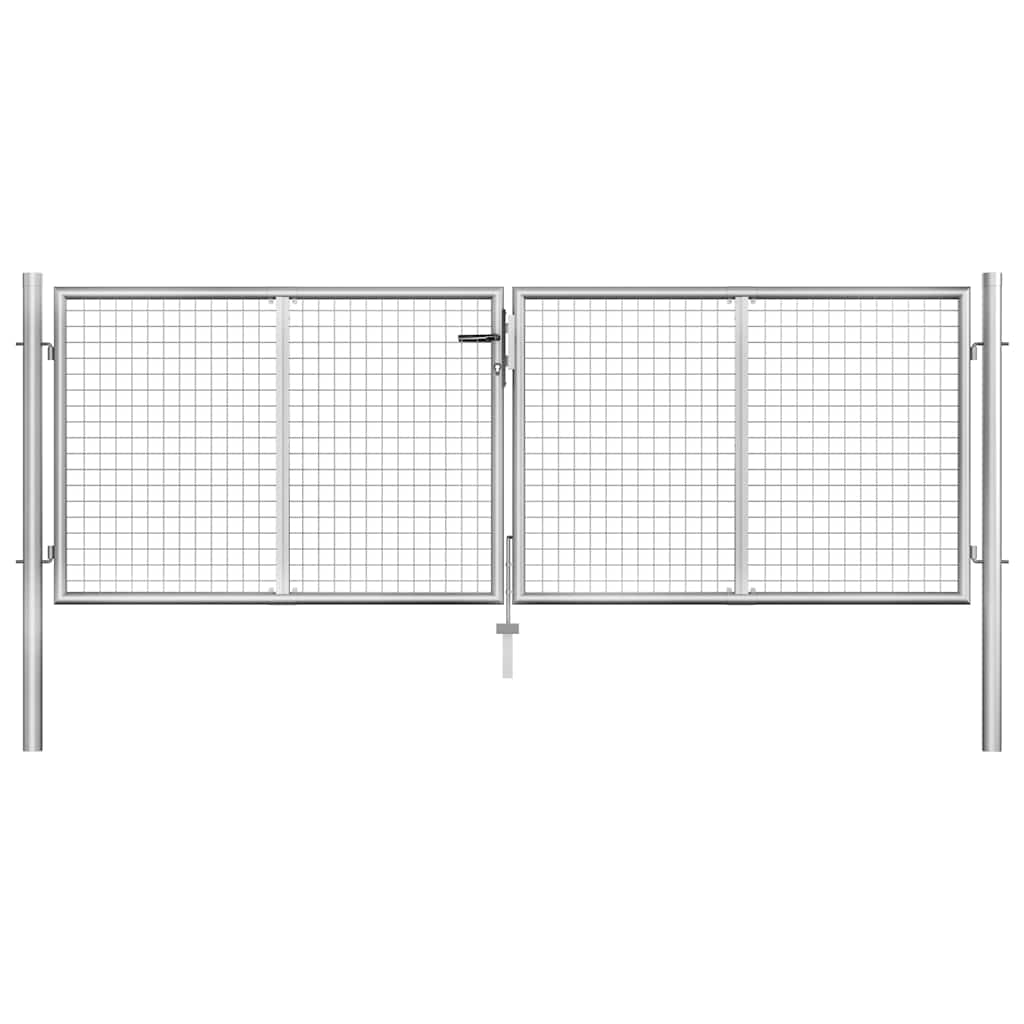 havelåge galvaniseret stål 300x75 cm sølv