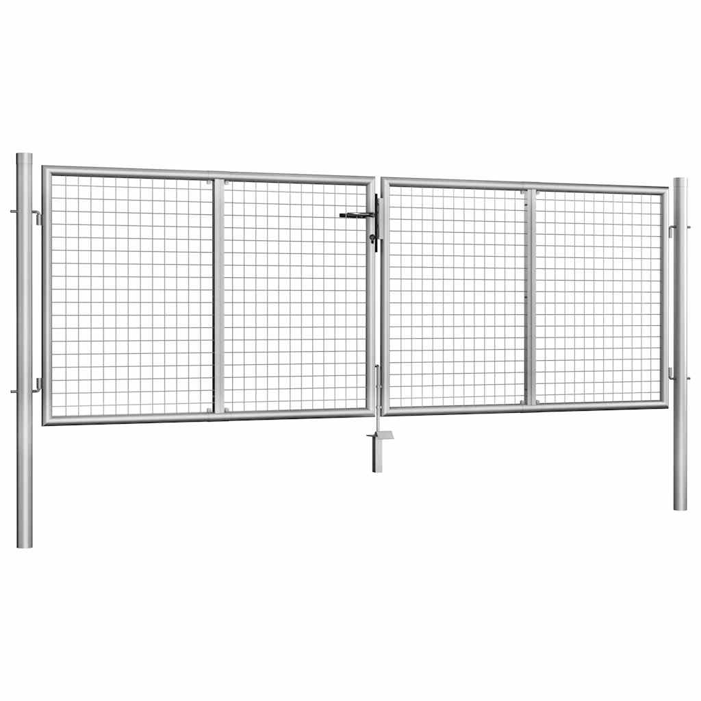 havelåge galvaniseret stål 300x75 cm sølv