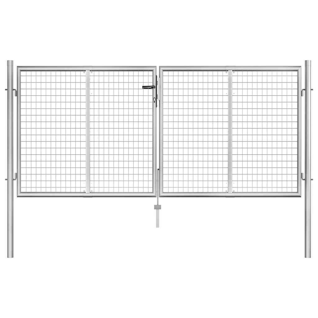 havelåge galvaniseret stål 300x100 cm sølv
