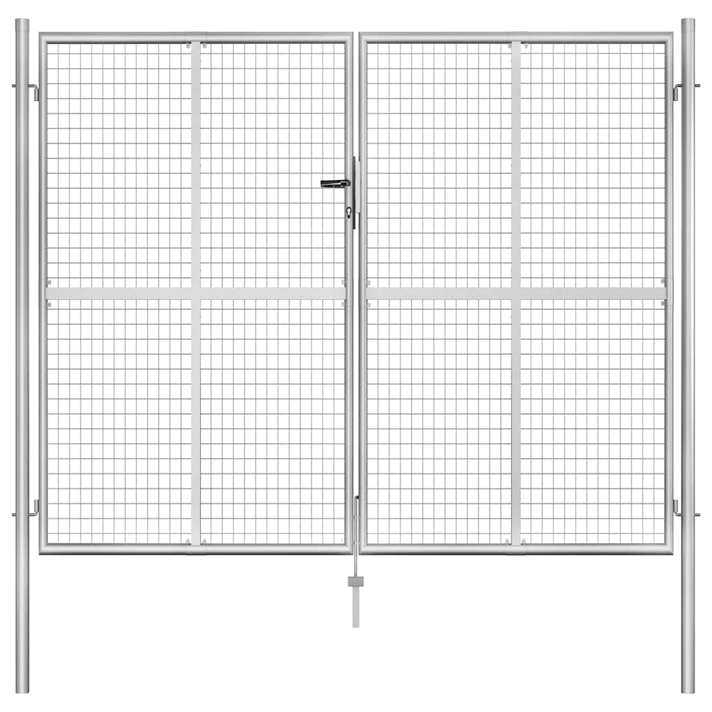 havelåge galvaniseret stål 300x200 cm sølv