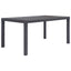 havebord 150 x 90 x 72 cm plastik rattanlook brun