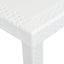 havebord 220x90x72 cm plastik rattan-look hvid