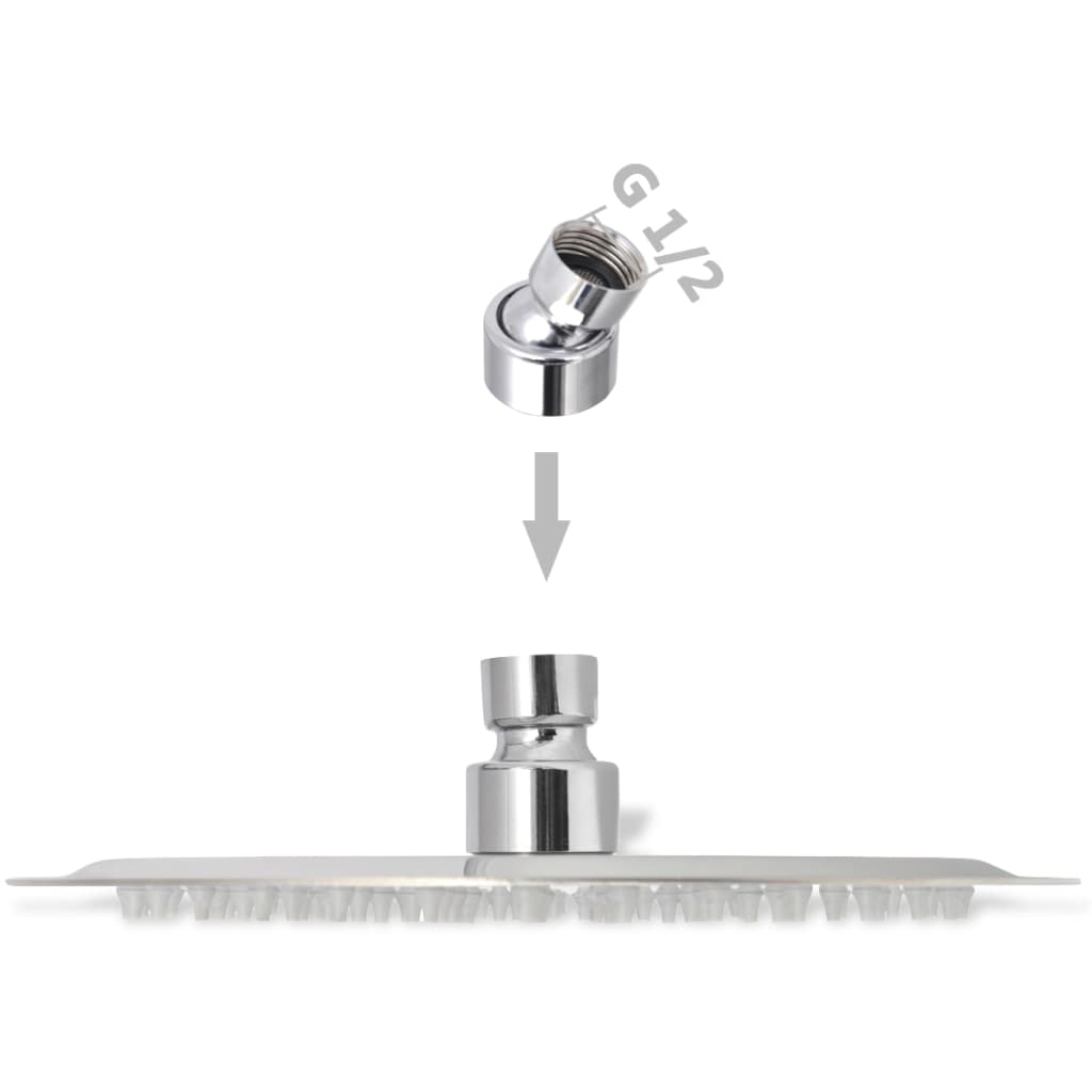 brusehoved rainshower-funktion 2 stk. rustfrit stål Ø 20 cm