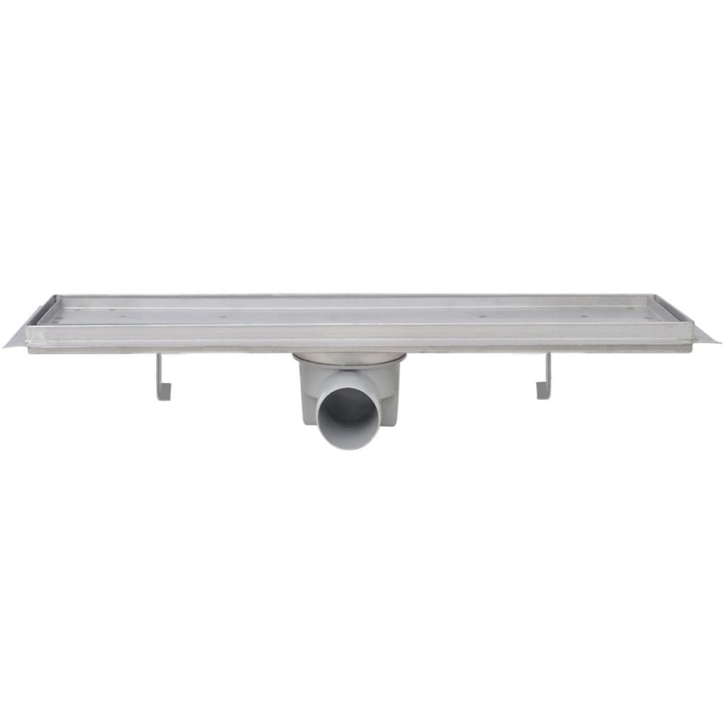 lige bruseafløb 2 stk. 530 x 140 mm rustfrit stål