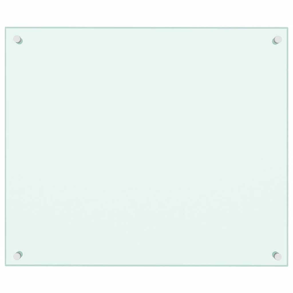 stænkplade 70x60 cm hærdet glas mælkeagtig