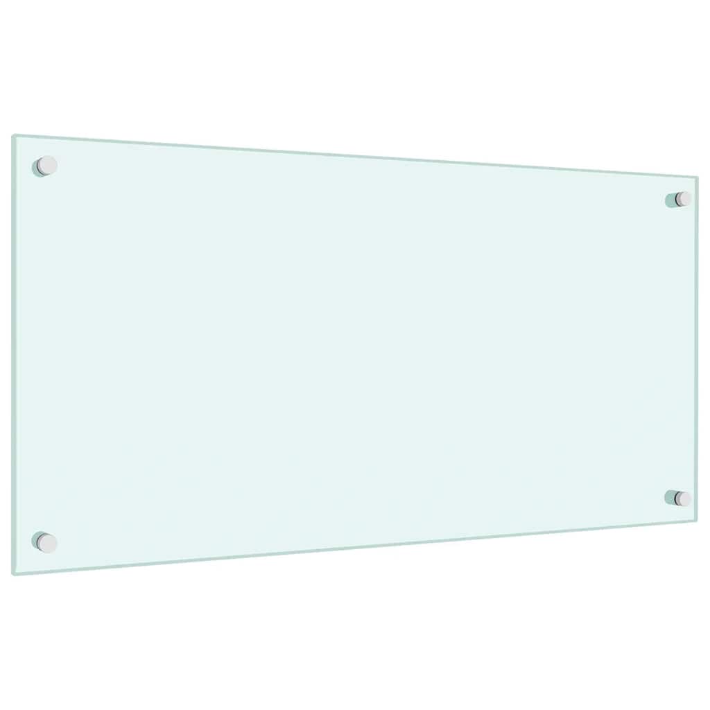 stænkplade 80x40 cm hærdet glas mælkeagtig