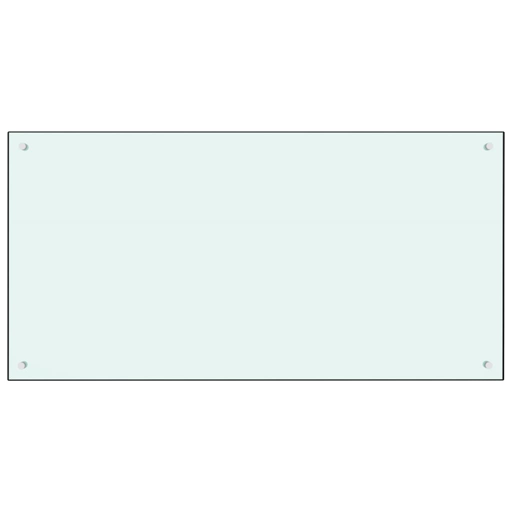 stænkplade 120x60 cm hærdet glas mælkeagtig