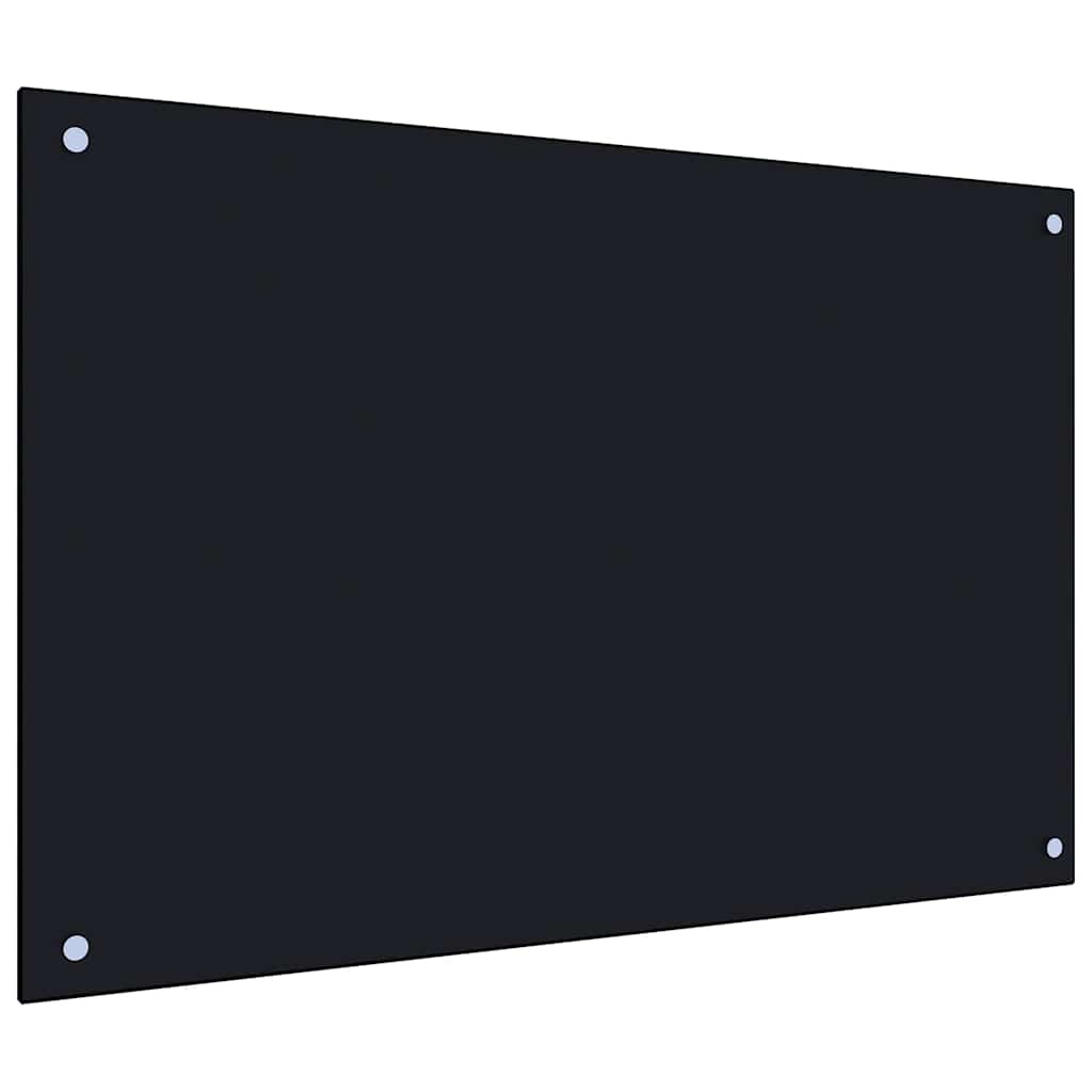 stænkplade 90x50 cm hærdet glas sort