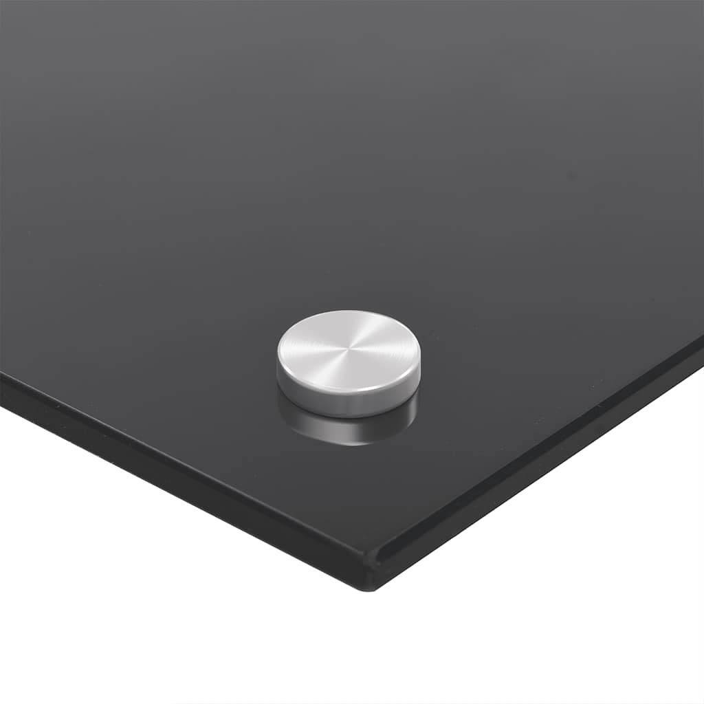 stænkplade 90x60 cm hærdet glas sort
