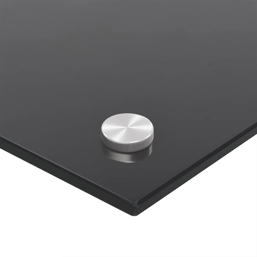 stænkplade 100x50 cm hærdet glas sort