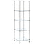 reol 5 hylder 40x40x130 cm hærdet glas transparent