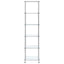 reol 6 hylder 40x40x160 cm hærdet glas transparent