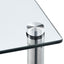 reol 6 hylder 40x40x160 cm hærdet glas transparent