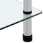 reol 6 hylder 40x40x160 cm hærdet glas transparent