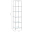 reol 6 hylder 40x40x160 cm hærdet glas transparent