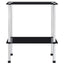 reol 2 hylder 40x40x47 cm hærdet glas sort
