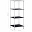 reol 4 hylder 40x40x100 cm hærdet glas sort
