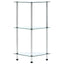 reol 3 hylder 30x30x67 hærdet glas transparent