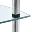 reol 3 hylder 30x30x67 hærdet glas transparent