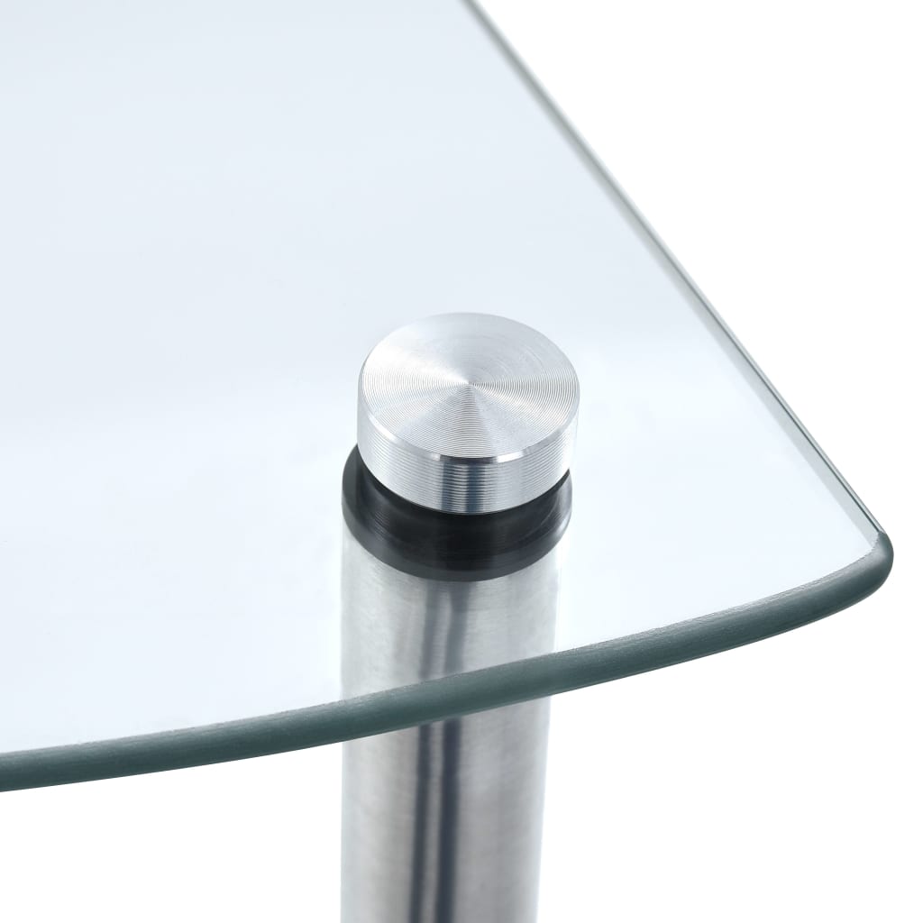 reol 3 hylder 30x30x67 hærdet glas transparent