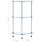 reol 3 hylder 30x30x67 hærdet glas transparent