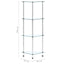reol 4 hylder 30x30x100 cm hærdet glas transparent