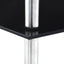 reol 3 hylder 30x30x67 cm hærdet glas sort