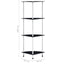reol 4 hylder 30x30x100 cm hærdet glas sort