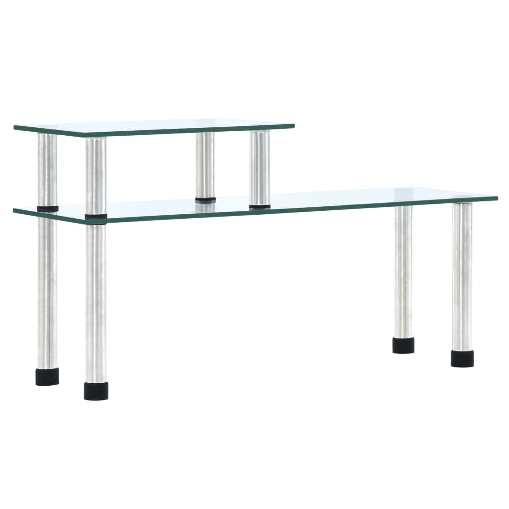 køkkenreol 45x16x26 cm hærdet glas transparent billede