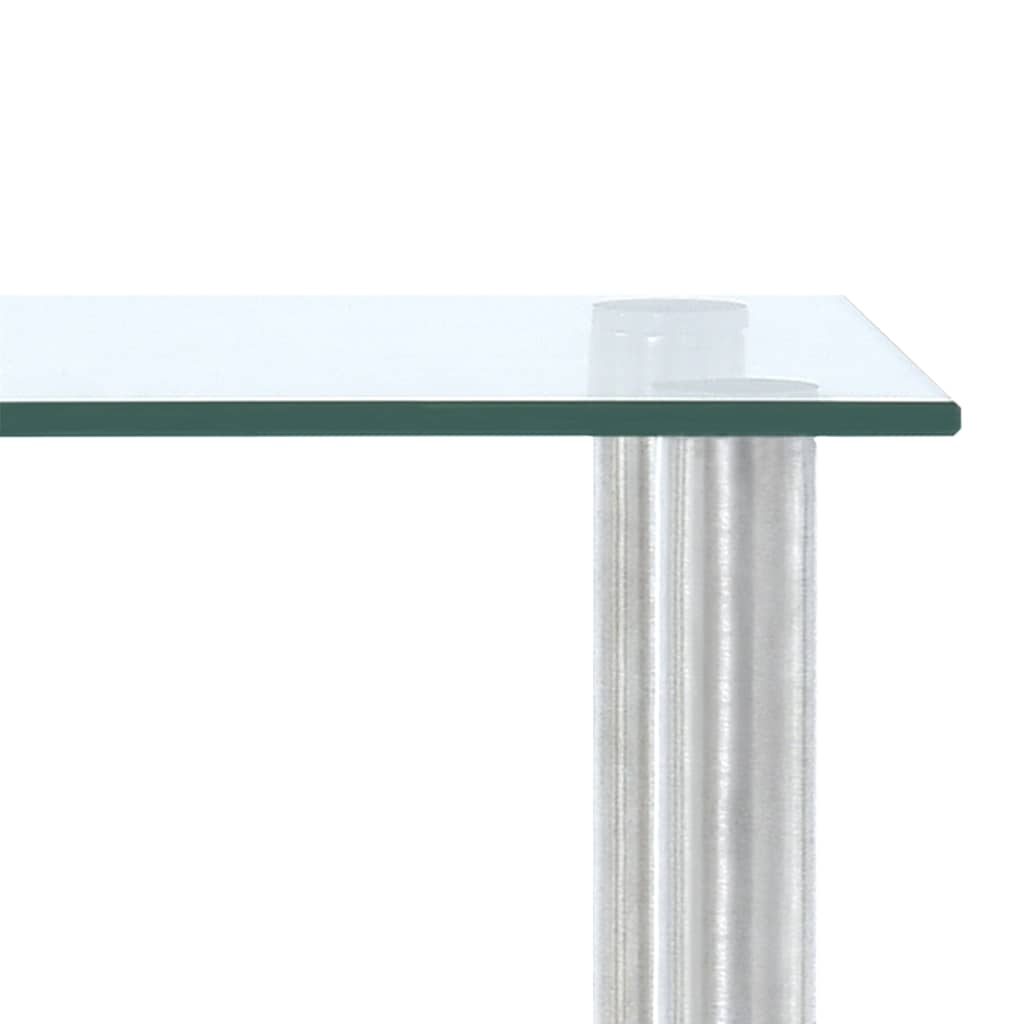køkkenreol 45x16x26 cm hærdet glas transparent