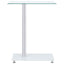 U-formet sidebord 45x30x58 cm hærdet glas transparent