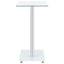 U-formet sidebord 45x30x58 cm hærdet glas transparent